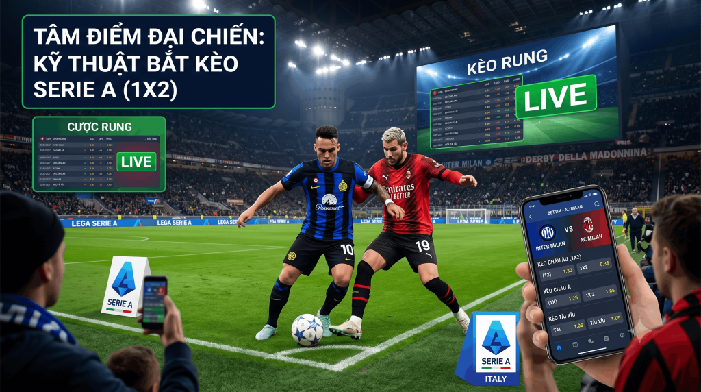Kỹ thuật bắt kèo Serie A (1X2) và cược Rung trận đại chiến Serie A 2026/2027 1 bắt kèo serie a